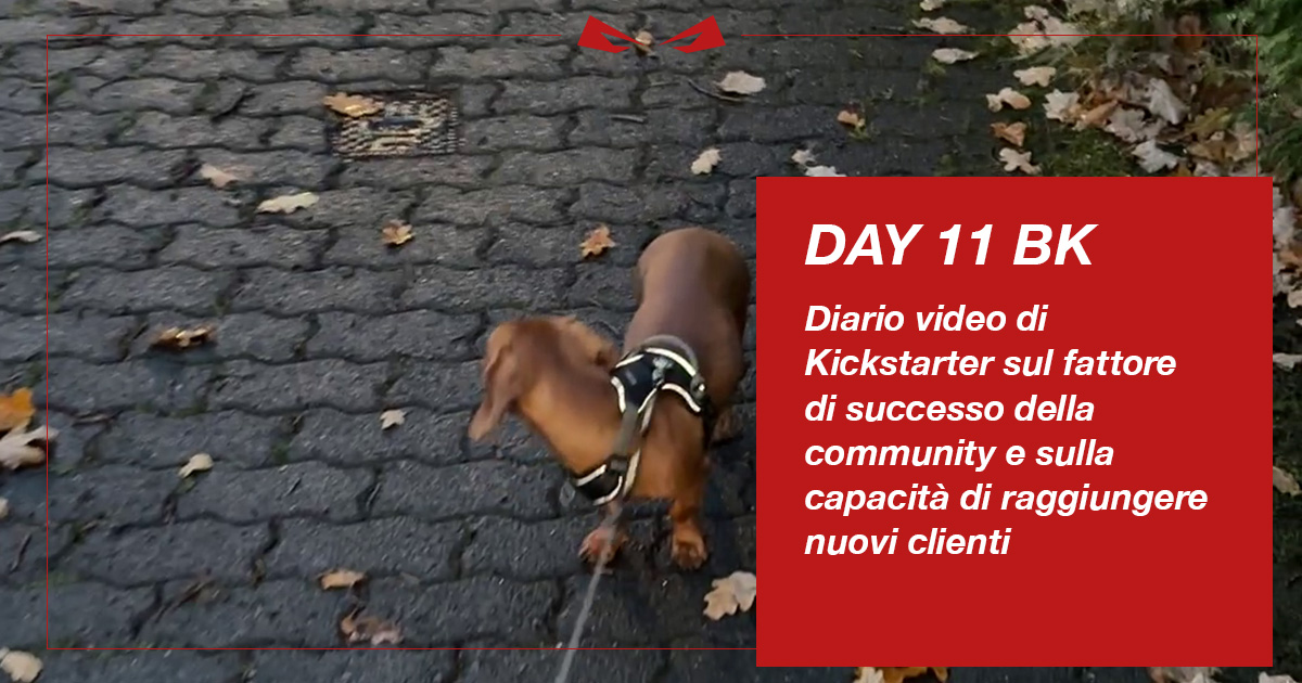 Diario Kickstarter Giorno 11 BK - Fattore di successo Kickstarter